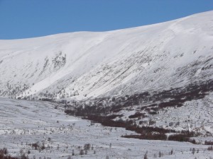 Coire Ardair debris from Monday’s avalanches