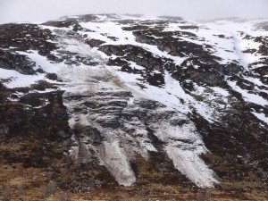 Full depth avalanche: Creag Mhor ridge. Sunday.