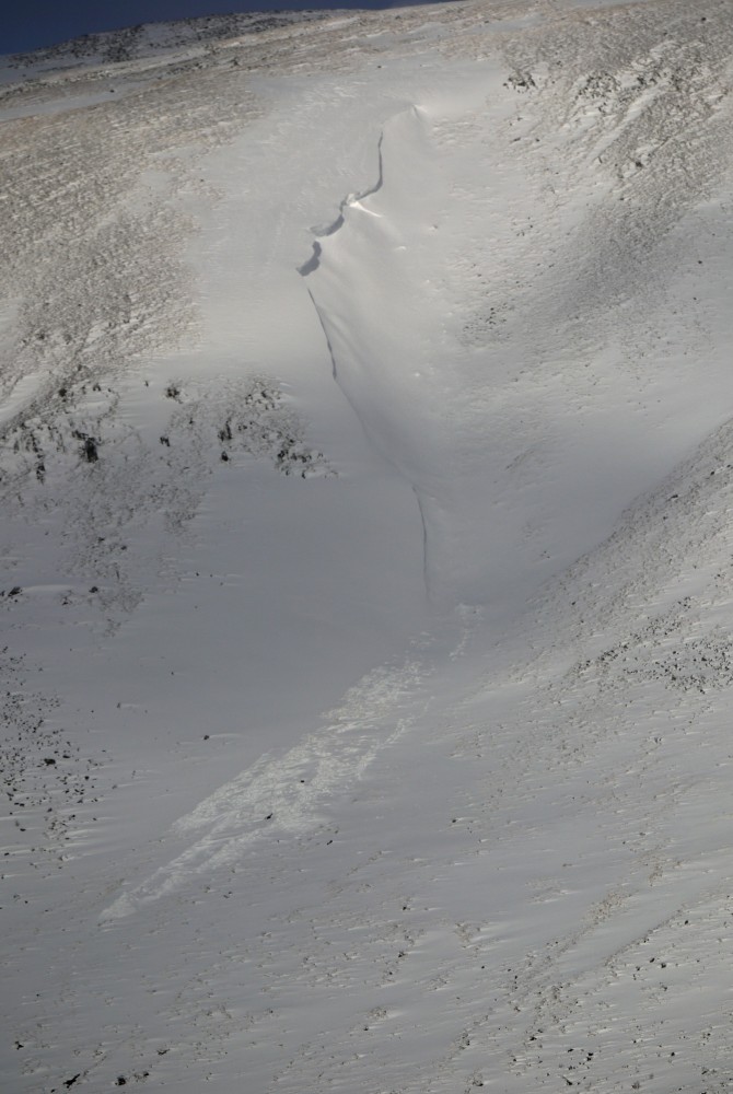 Avalanche debris in what we call Balloon Gully. 