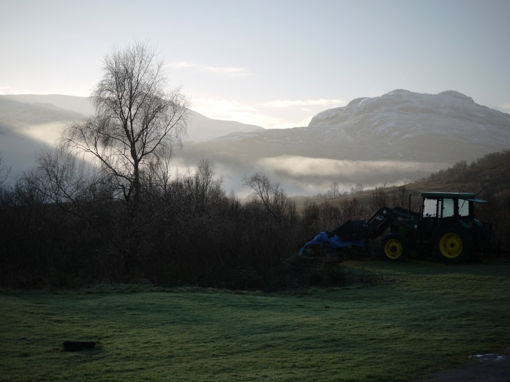 Low level mist in glens early this morning.