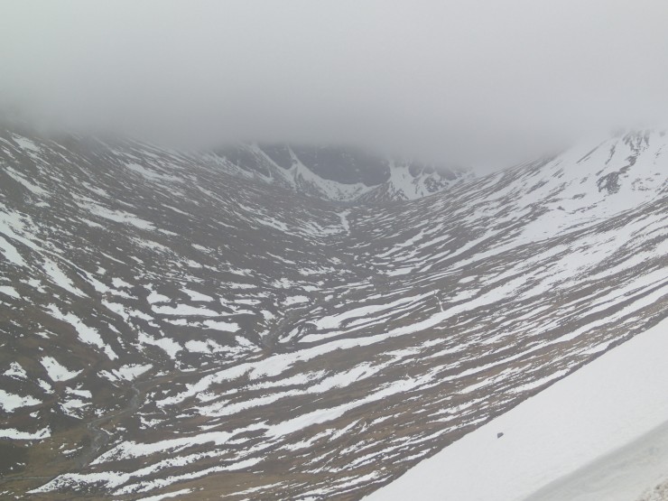 Coire Ardair today as I dropped below the cloud base.