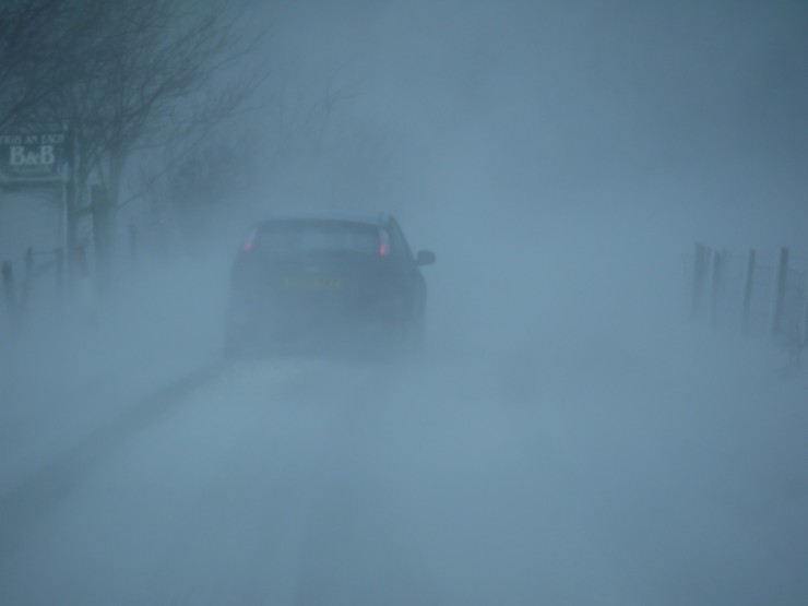 "Driving" on  the way home this afternoon. The A86 under there somewhere...