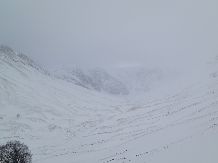 The best view I had of Coire Ardair today.