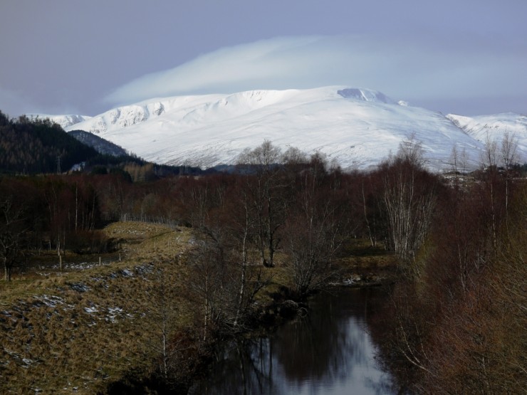 Carn Liath from the river Spey 