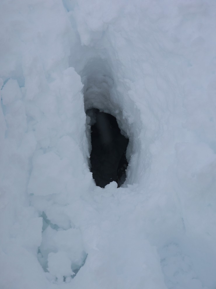 Watch out for deep man-traps. Deep snow obliterates the edge of the path.