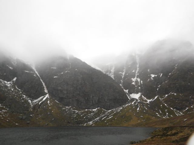 Some snow and ice remaining in Coire Ardair.