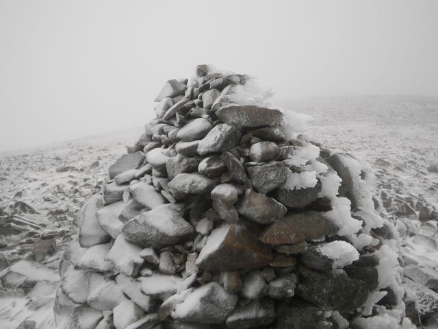 Carn Liath summit cairn.
