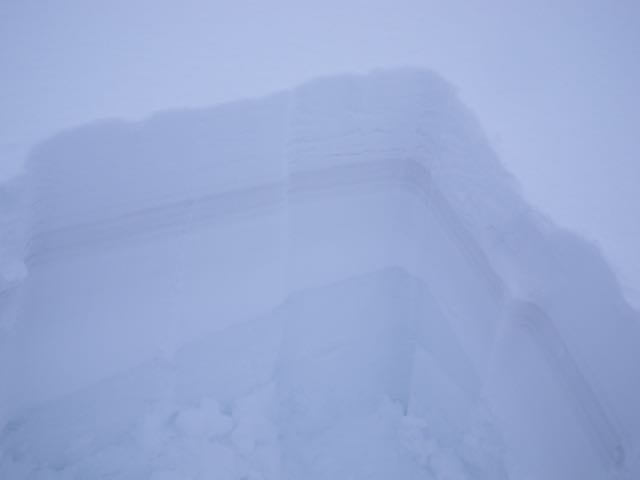 Most of the layers in today's snow pit were obvious visually.