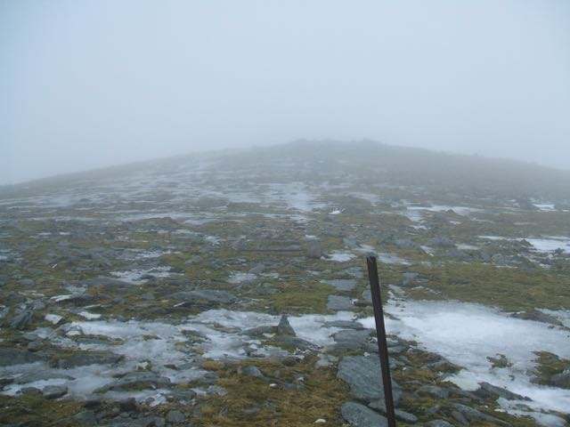 Carn Liath plateau looking bare at 960 metres.