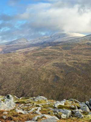 Light snow over the summits