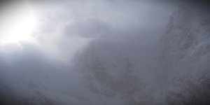 Airborne snow aplenty.